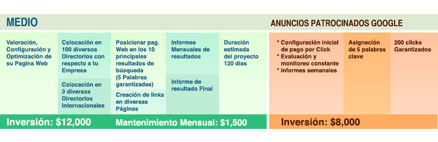 Paquete medio SEO